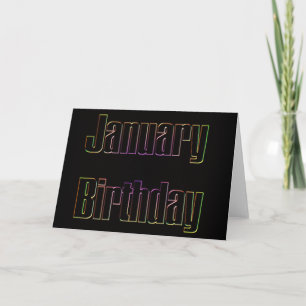 Tarjeta Cumpleaños de enero
