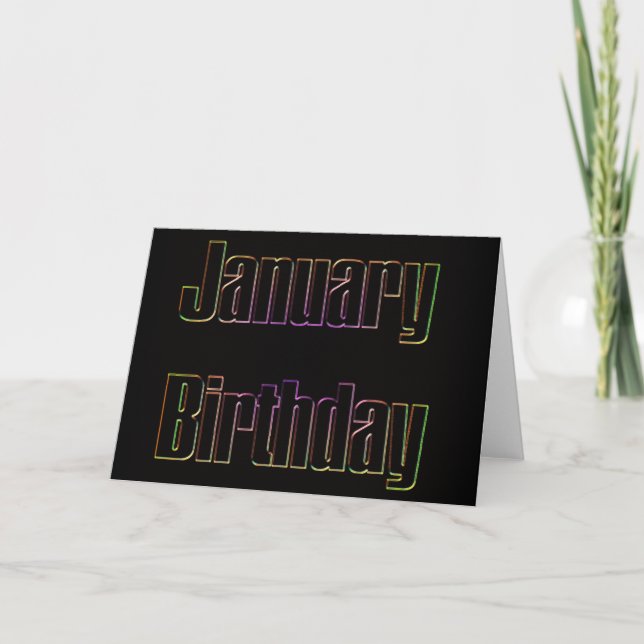 Tarjeta Cumpleaños de enero (Anverso)