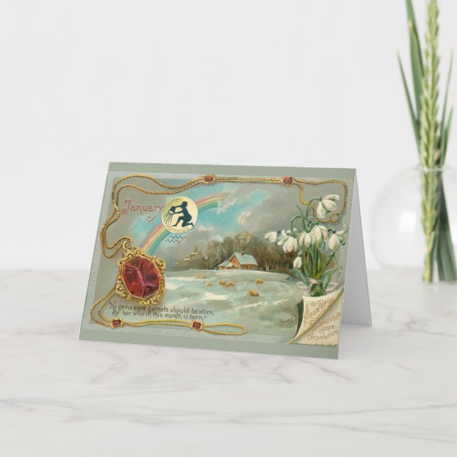 Tarjeta Cumpleaños de enero (Anverso)