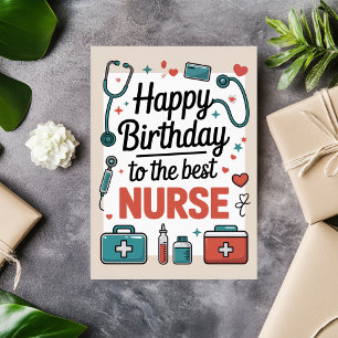 Tarjeta Cumpleaños de Enfermera Personalizado