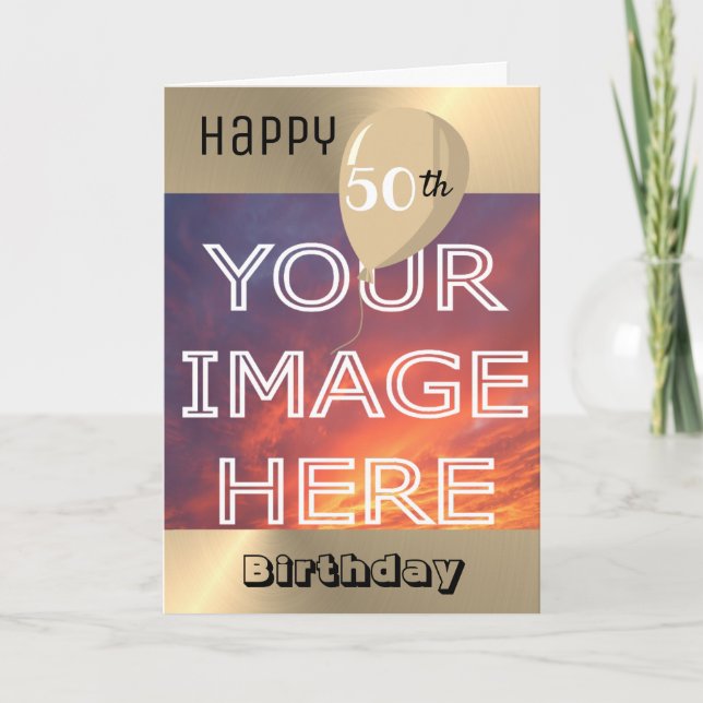 Tarjeta Cumpleaños de envío personalizado de fotos (Anverso)