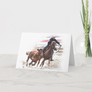Tarjeta cumpleaños de equitación occidental