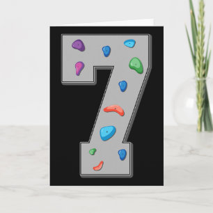 Tarjeta Cumpleaños de escalador de 7 años Bouldering Escal