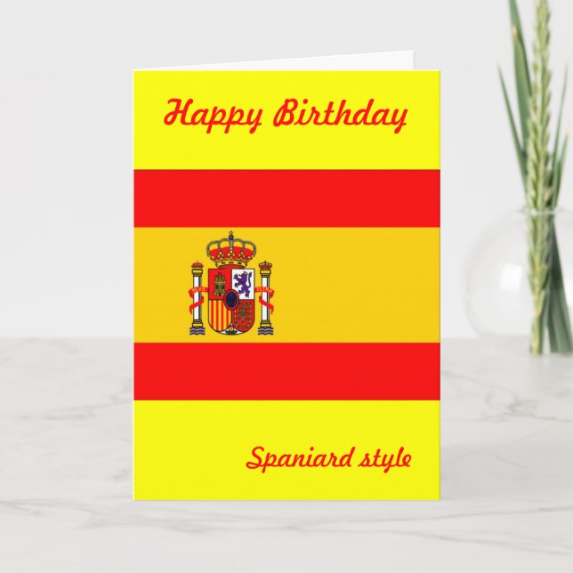 Tarjeta cumpleaños de España (Anverso)