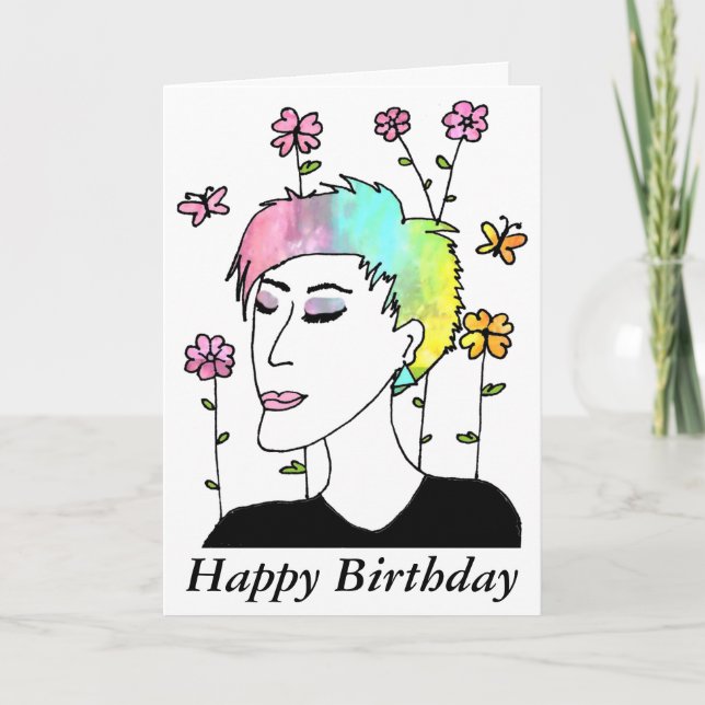 Tarjeta Cumpleaños de Evolve Art (Anverso)