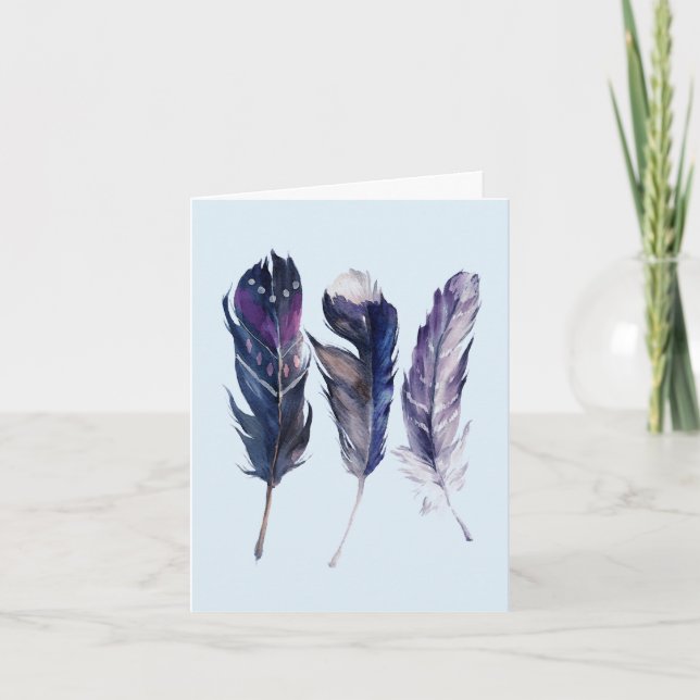Tarjeta Cumpleaños de Feathers (Anverso)