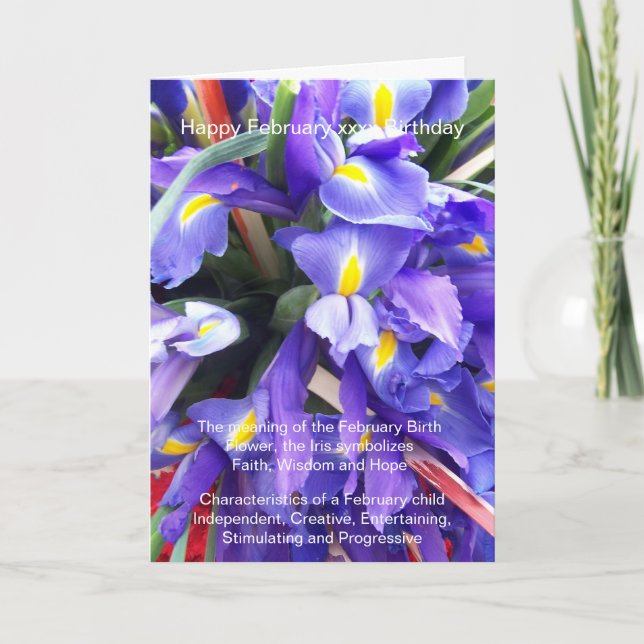 Tarjeta Cumpleaños de Febrero (Anverso)