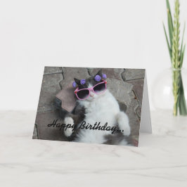 Tarjeta Cumpleaños de Feline Diva