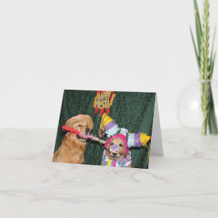 Tarjeta Cumpleaños de Feliz Cumpleaños Piñata del golden