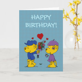 Tarjeta Cumpleaños de Ferald y Sahsha Ferret