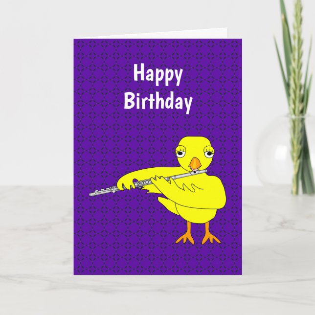 Tarjeta Cumpleaños de flauta (Anverso)