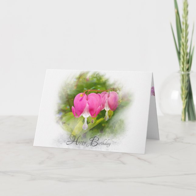 Tarjeta cumpleaños de flor cardíaca (Anverso)