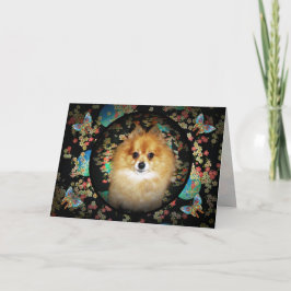 Tarjeta Cumpleaños de Floral Pomerania