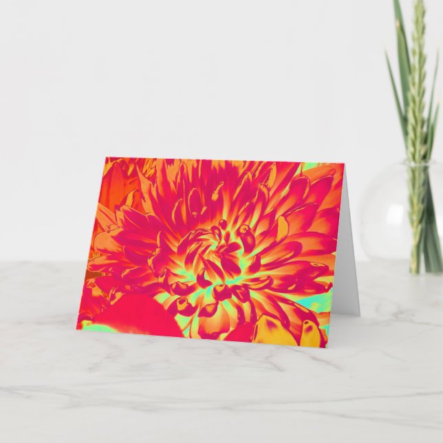 Tarjeta Cumpleaños de Flores de Arte Digital (Anverso)