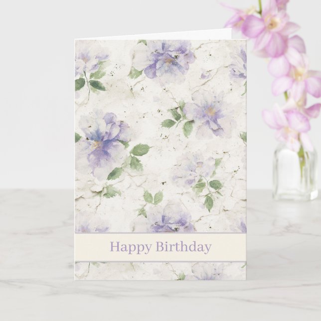 Tarjeta Cumpleaños de flores de lavanda púrpura bonitas (Orquídea)