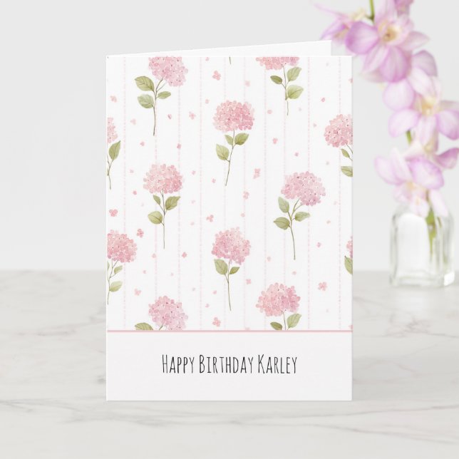 Tarjeta Cumpleaños de flores rosadas lindas (Orquídea)