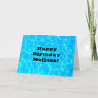 Cumpleaños de Foto de Agua de Piscina Azul Clara
