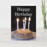 Tarjeta Cumpleaños de Funny Bagel<br><div class="desc">Foto de un bagel de todo con velas de cumpleaños encendidas.</div>