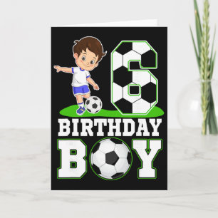 Tarjeta Cumpleaños de fútbol de 6 años Cumpleaños de 6 año
