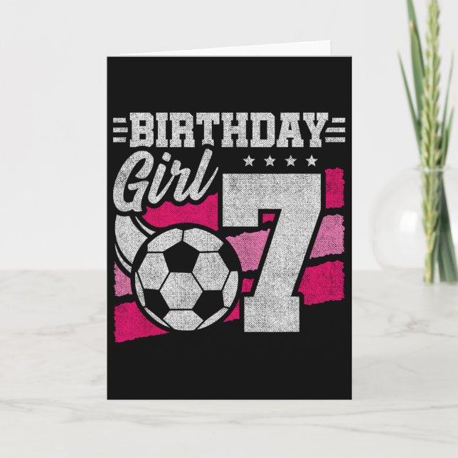 Tarjeta Cumpleaños de fútbol de 7 años - Cumpleaños de 7 a (Anverso)