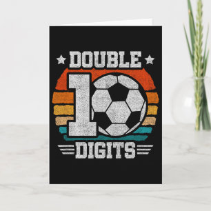 Tarjeta Cumpleaños de fútbol - Doble dígito 10 años - 10º