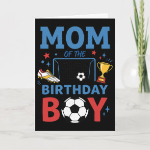 Tarjeta Cumpleaños de fútbol lindo niño Partido linda mamá