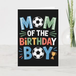 Tarjeta Cumpleaños de fútbol niño vida de mamá fútbol fami
