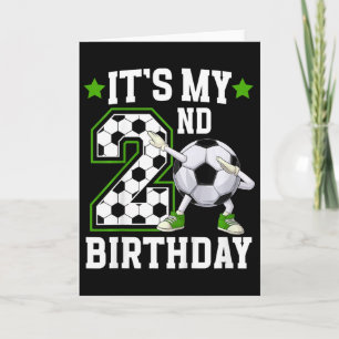 Tarjeta Cumpleaños de fútbol para niños de 2 años segunda