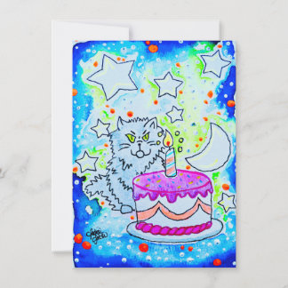 Tarjeta cumpleaños de gato