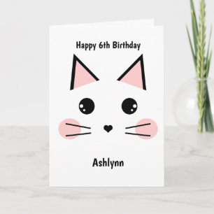 Tarjeta Cumpleaños de Gatos Kitty Personalizado