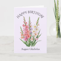 Cumpleaños de Gladiolo de Agosto