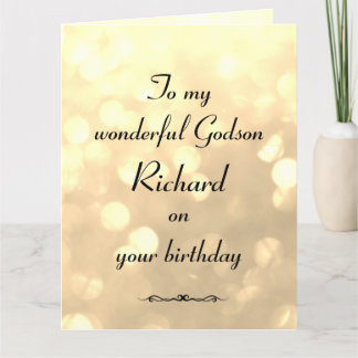 Tarjeta Cumpleaños de Godson Personalizado