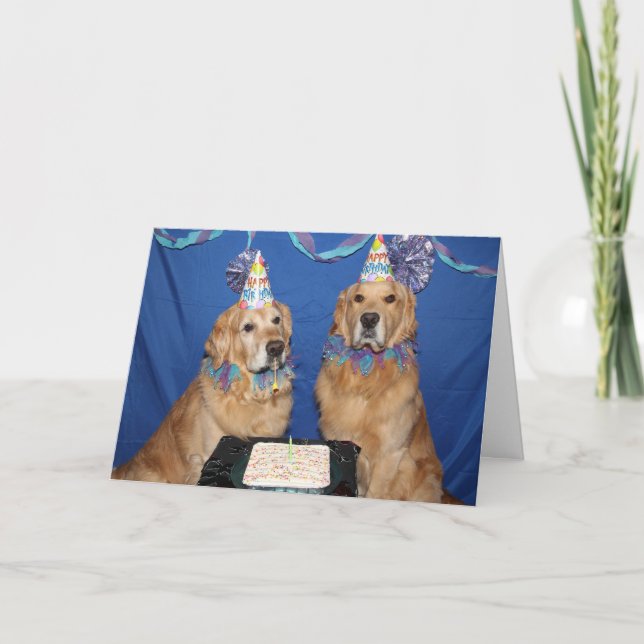 Tarjeta Cumpleaños de Golden Retriever Doggone (Anverso)