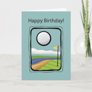 Tarjeta Cumpleaños de Golf con Marco 2729