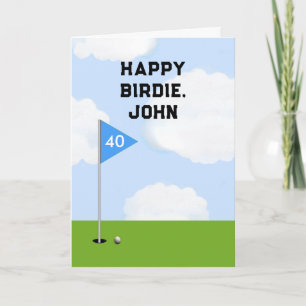Tarjeta Cumpleaños de Golf Divertido