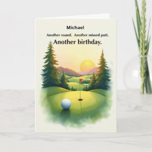 Tarjeta Cumpleaños de Golf Divertido Putt Perdido Humor Pe