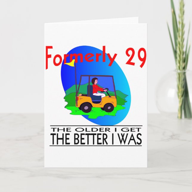 Tarjeta Cumpleaños de Golfer (Anverso)