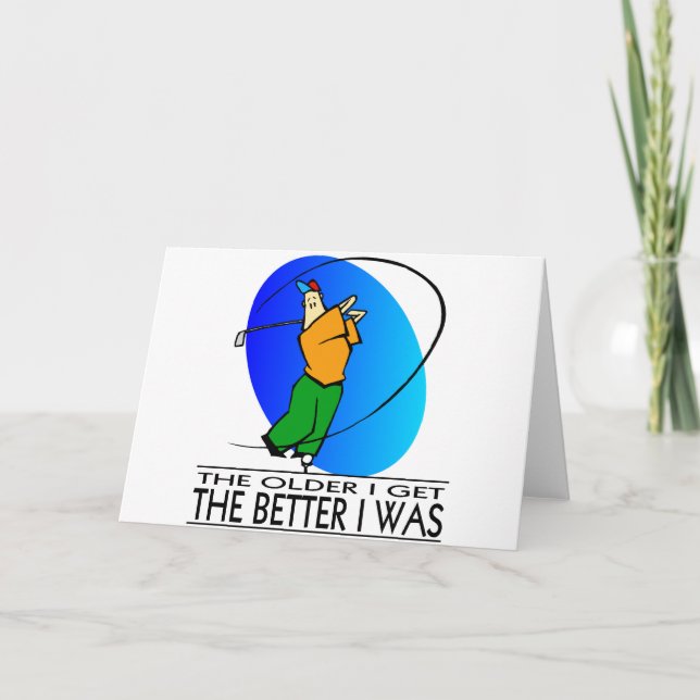 Tarjeta Cumpleaños de Golfer (Anverso)