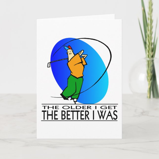 Tarjeta Cumpleaños de Golfer (Anverso)