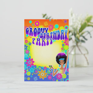 Tarjeta Cumpleaños de Groovy
