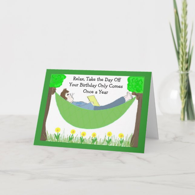 Tarjeta Cumpleaños de Guy Humorístico (Anverso)