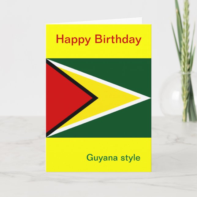 Tarjeta Cumpleaños de Guyana (Anverso)