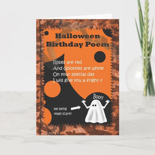 Tarjeta Cumpleaños de Halloween (Anverso)