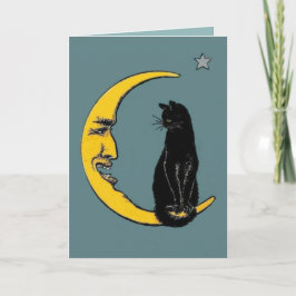 Tarjeta Cumpleaños de Halloween de la luna de encargo del