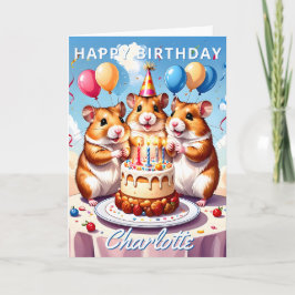 Tarjeta Cumpleaños de Hamsters