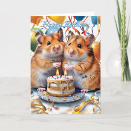 Tarjeta Cumpleaños de Hamsters