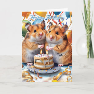 Tarjeta Cumpleaños de Hamsters