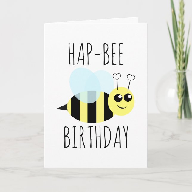 Tarjeta Cumpleaños de Hap Bee (Anverso)
