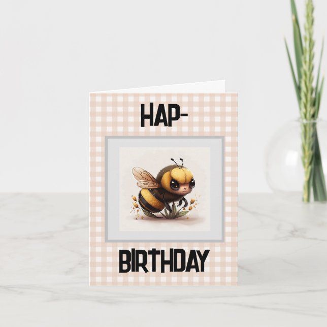 Tarjeta Cumpleaños de Hap Bee (Anverso)