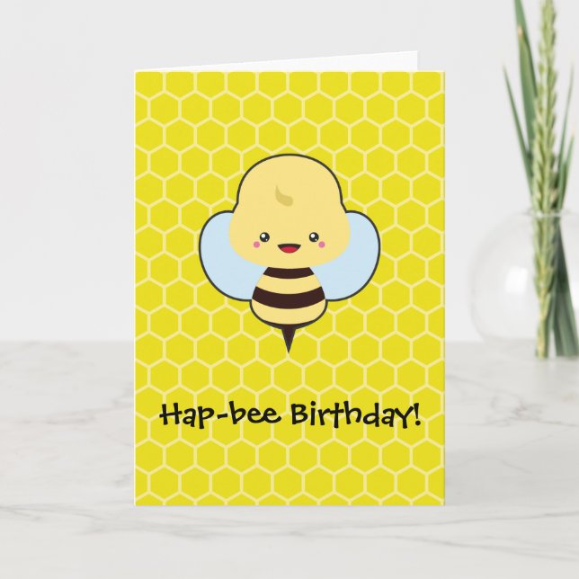 Tarjeta Cumpleaños de Hapbee - Bee (Anverso)